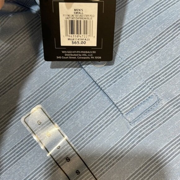 Walter Hagen Men's P11 Fine Line Texture Stripe Golf Polo - Picture 10 of 12